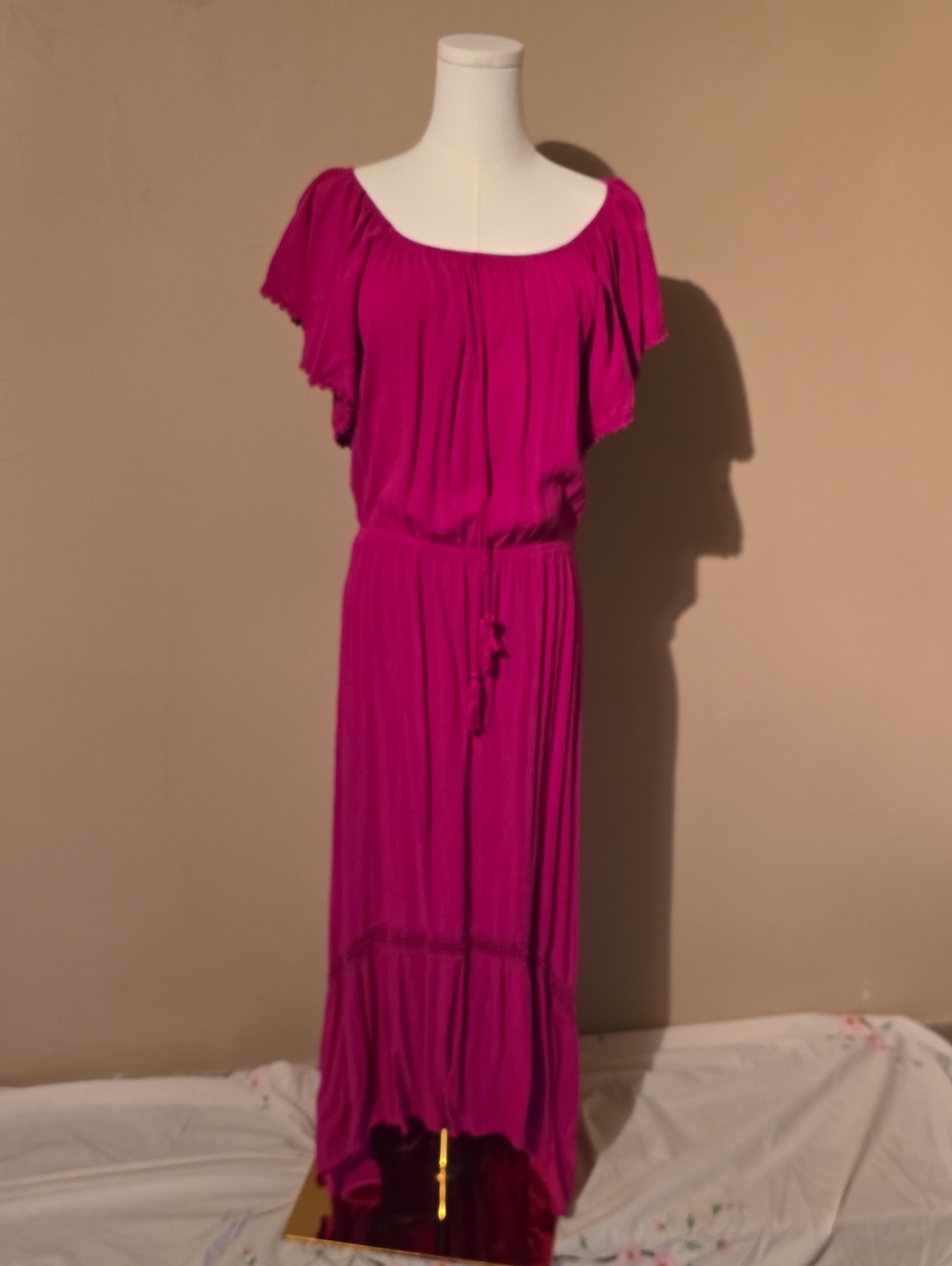 Motherhood Maternity Magenta Maxi Dress